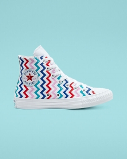 Converse VLTG Chuck Taylor All Star Női Magasszárú Fehér/Piros | WVDBMAR-HU